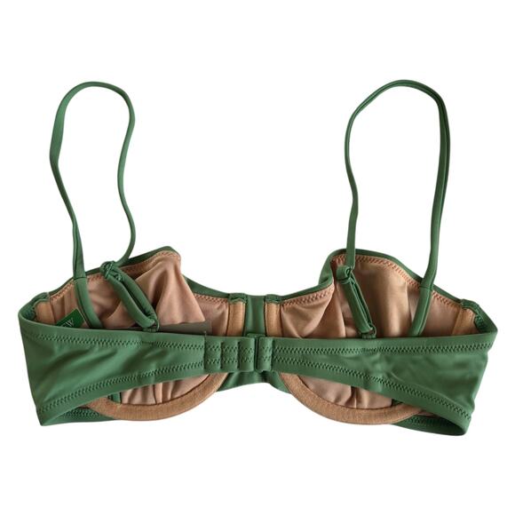 J.Crew Balconette Underwire Bikini Top Green Women's Swimwear Size 32C - Picture 4 of 7